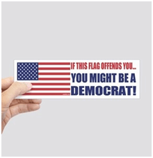 American Bumper Flag Stickers