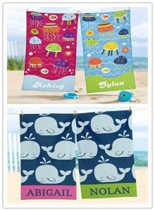 Joyful Beach Towel with kid’s name