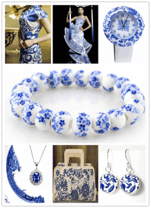 Blue-and-White Porcelain Patterns Used in Other Fields