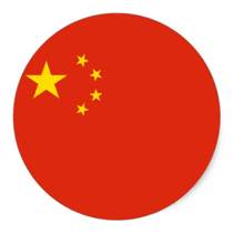 China circle Flag Stickers