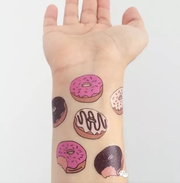 Doughnut Temporary Tattoo