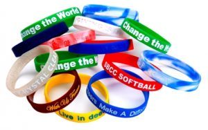 Silicone wristbands for charity events