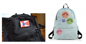 Black Backpack and Blue Backpack