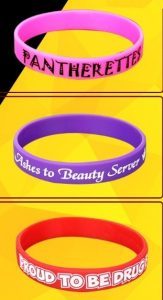 Print or write texts on the homemade wristbands