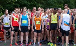  People with professional suits are ready for running