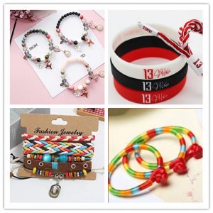 Many kinds of wristbands can be made at home