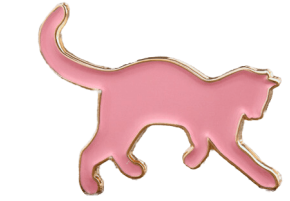 Pink kitten pin