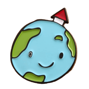 Smile earth pin