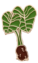 Green leaf pin