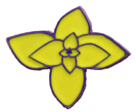 Yellow flower pin